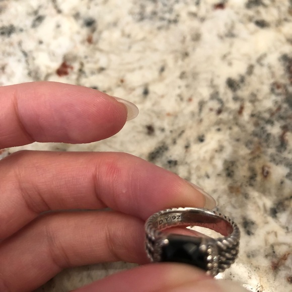 David Yurman Black and Silver Ring - Picture 4 of 6